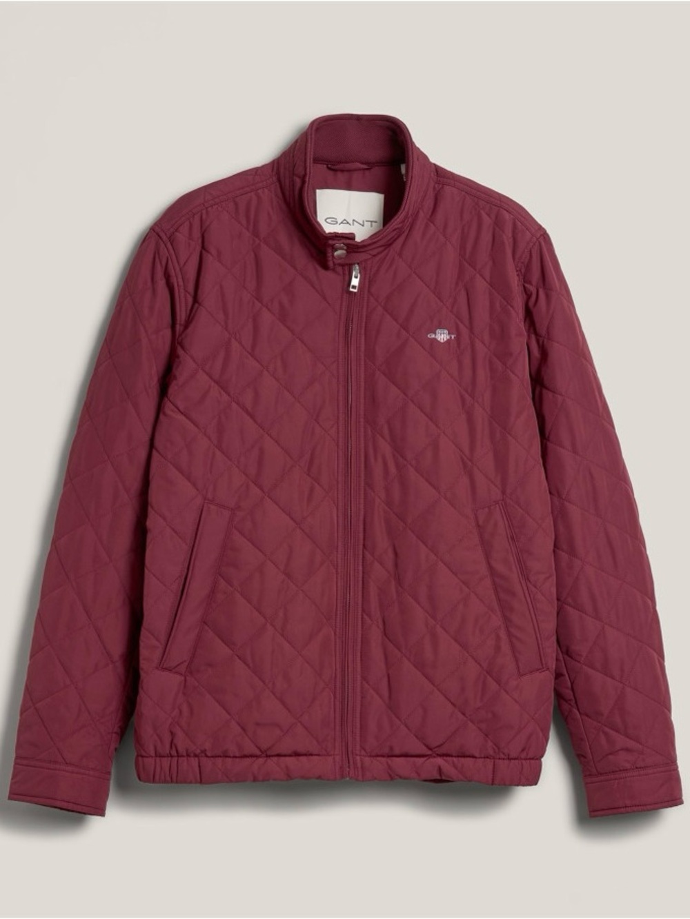Gant Quilted Harrington Jacket in Burgundy